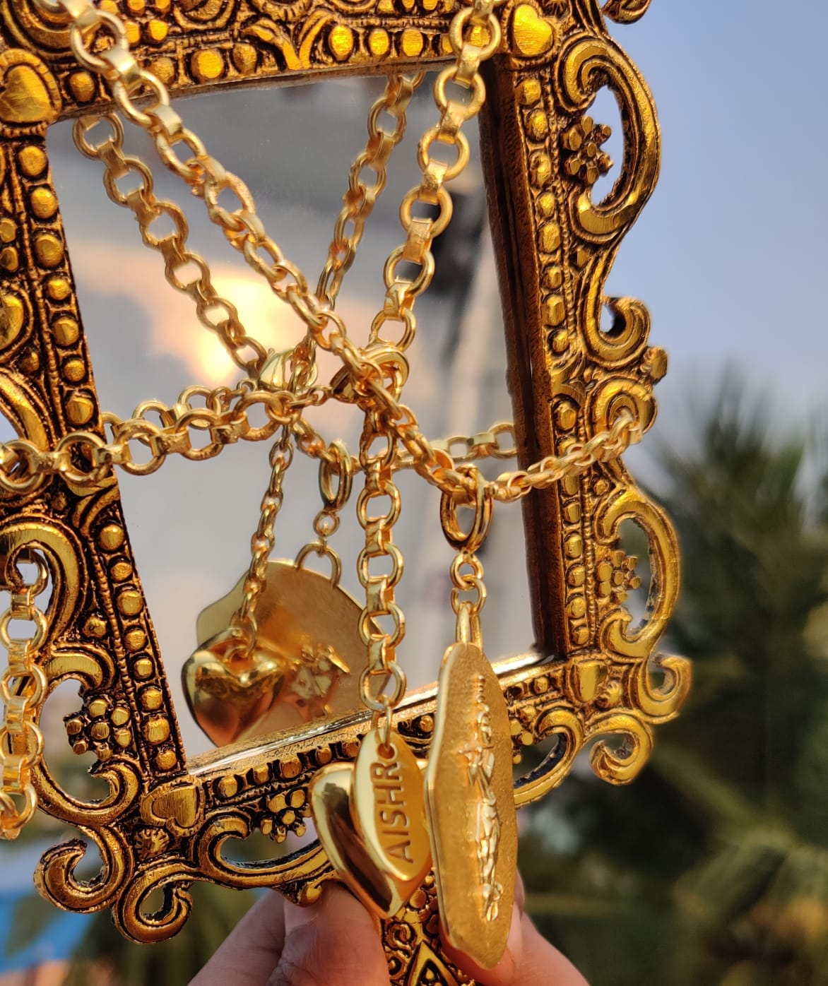 Krishna and Cow Pendant