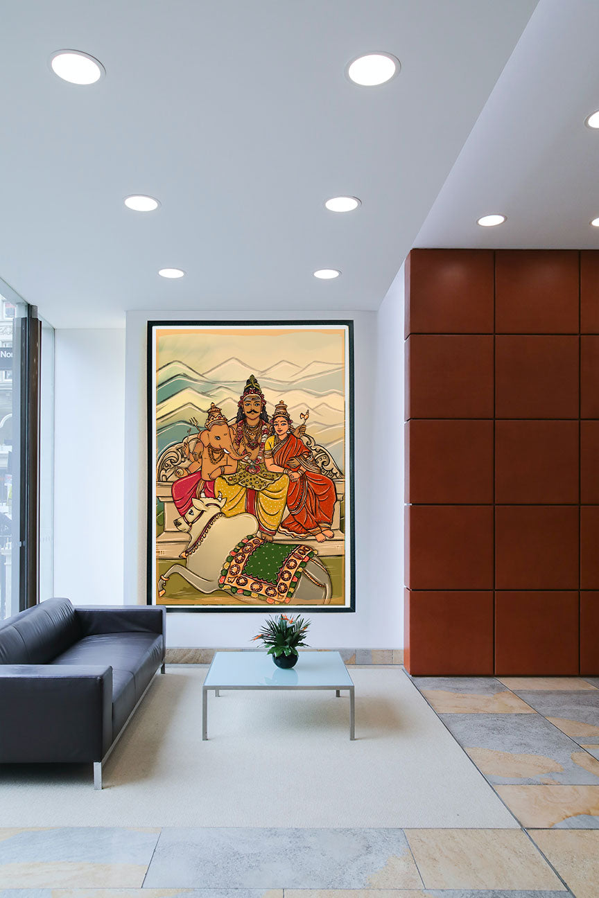 The Holy Family (Shiva, Parvathi & Ganesha)