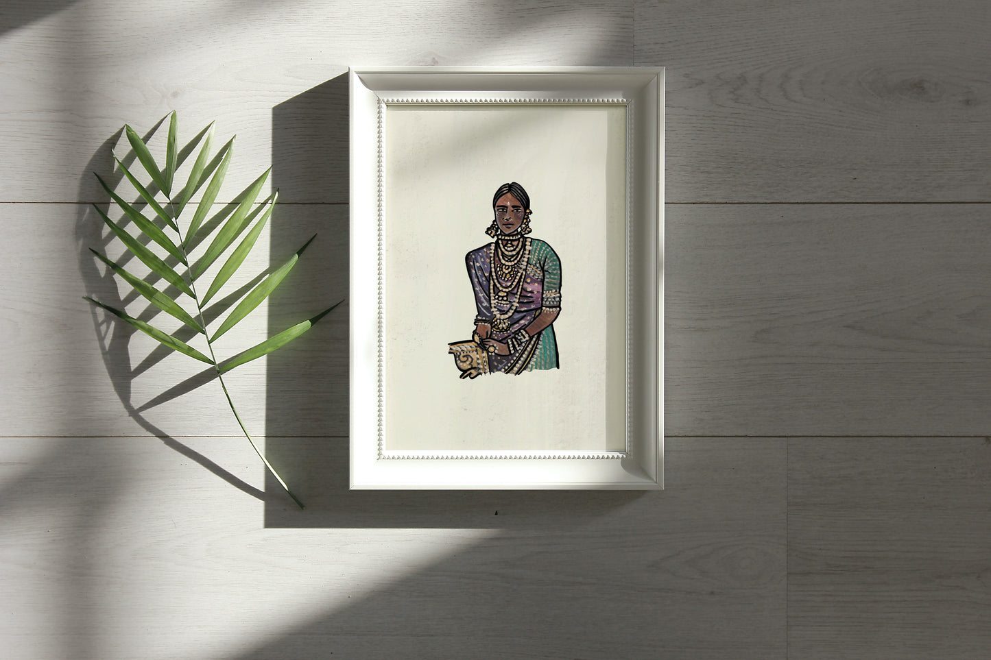 India in Saree Artwork by Aishr - Print 6