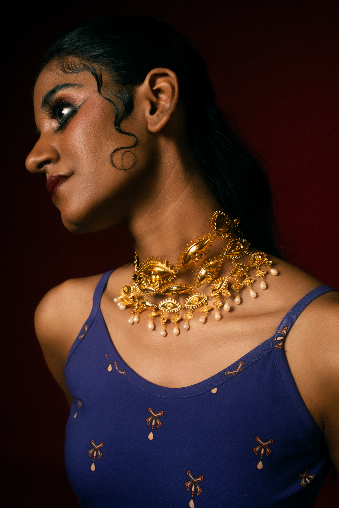 Kanmani Eye love you neckpiece