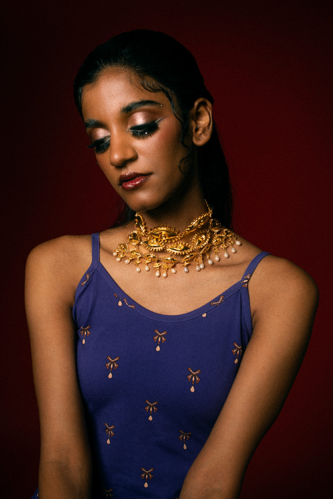 Kanmani Eye love you neckpiece