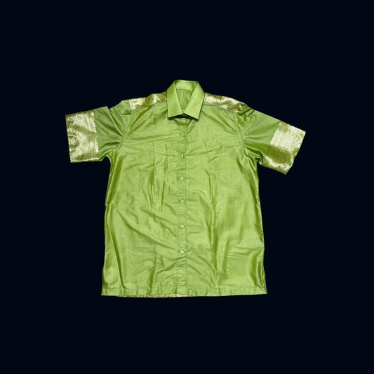 A Different Green Brocade Shirt