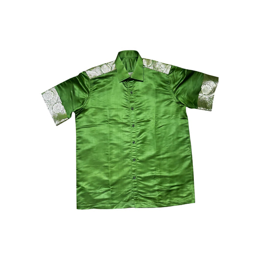 Green Brocade Shirt