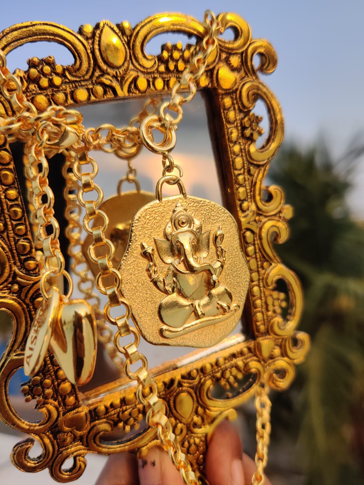 Ganesha and Elephant Pendant