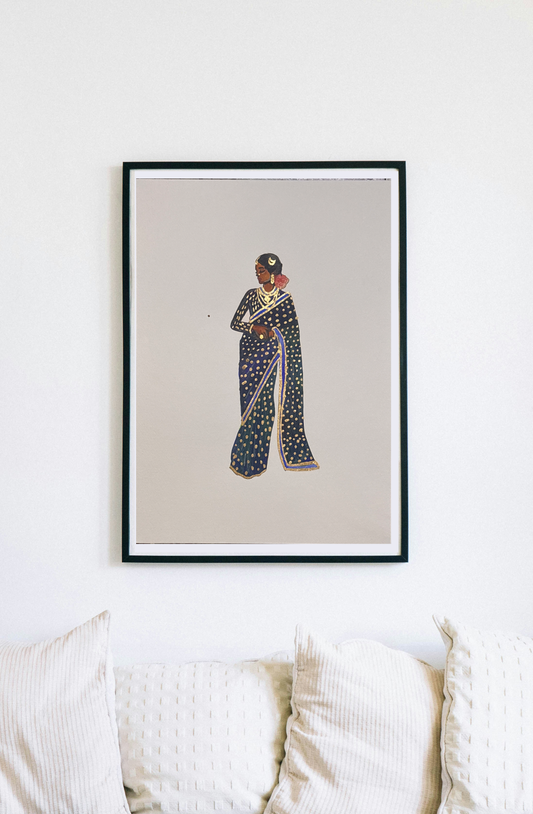 Lady in saree 1 - A3 original
