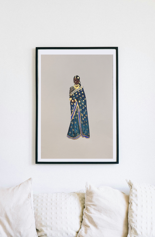 Lady in saree 2 - A3 original
