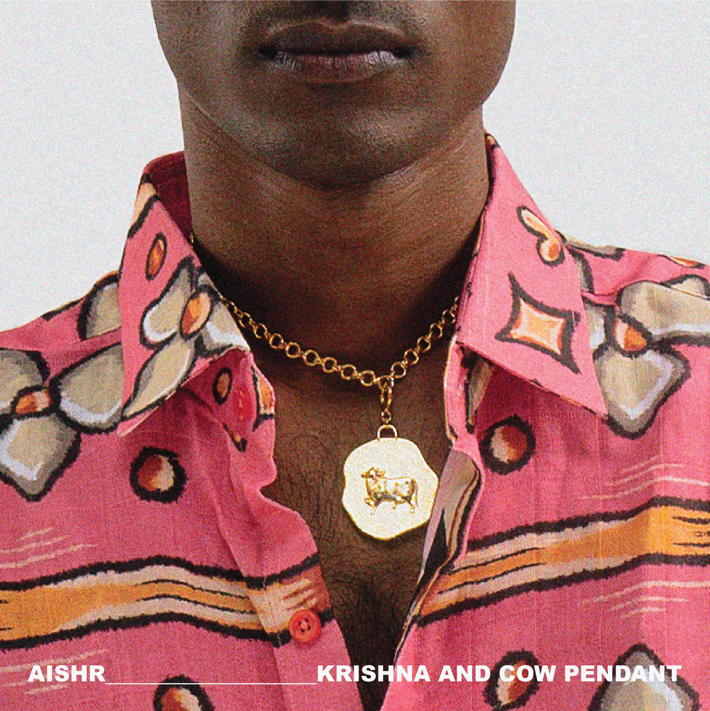 Krishna and Cow Pendant