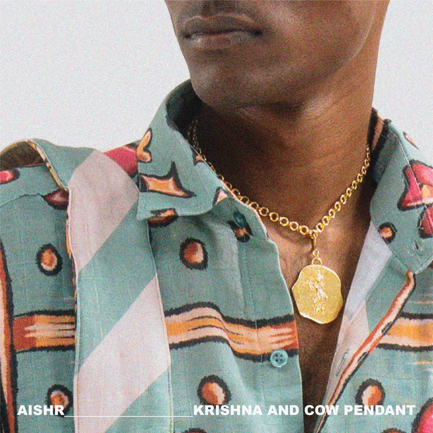 Krishna and Cow Pendant