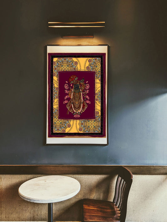 Pichhwai 10 - Srinathji with yellow chakras