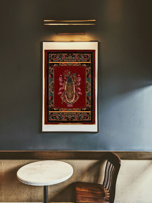 Pichhwai 11 - Srinathji and the dancing birds