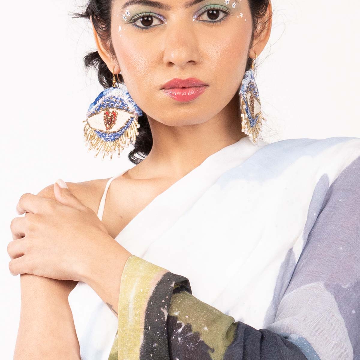 Big Blue Eye Earrings