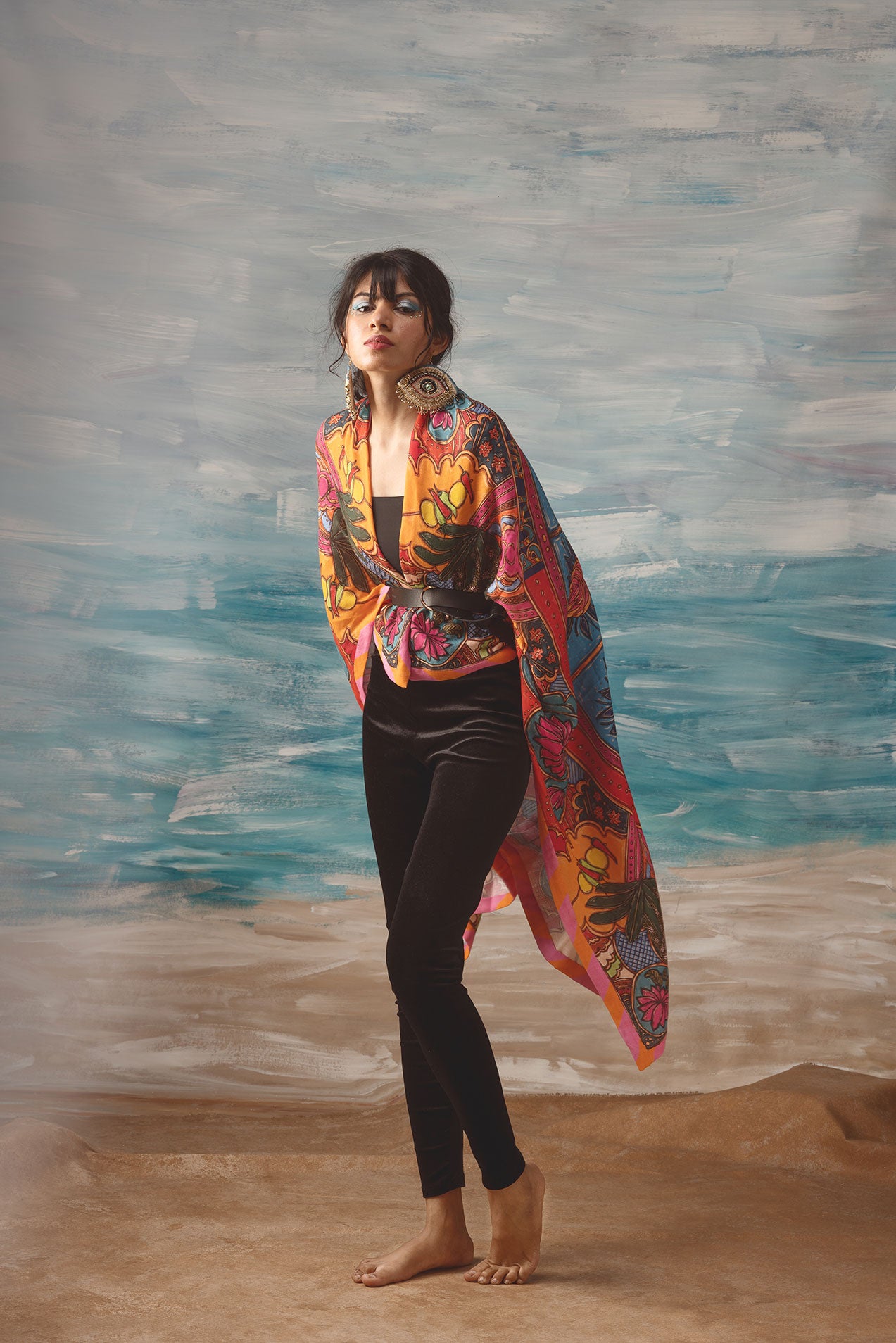 Buri Nazar Wale Tera Muh Kala 48in x 48in Scarf