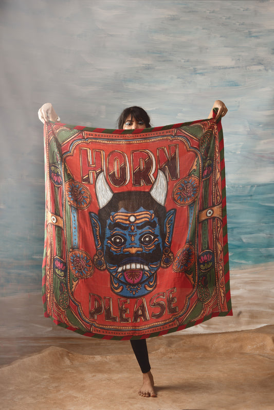 Horn Please 48in x 48in Scarf