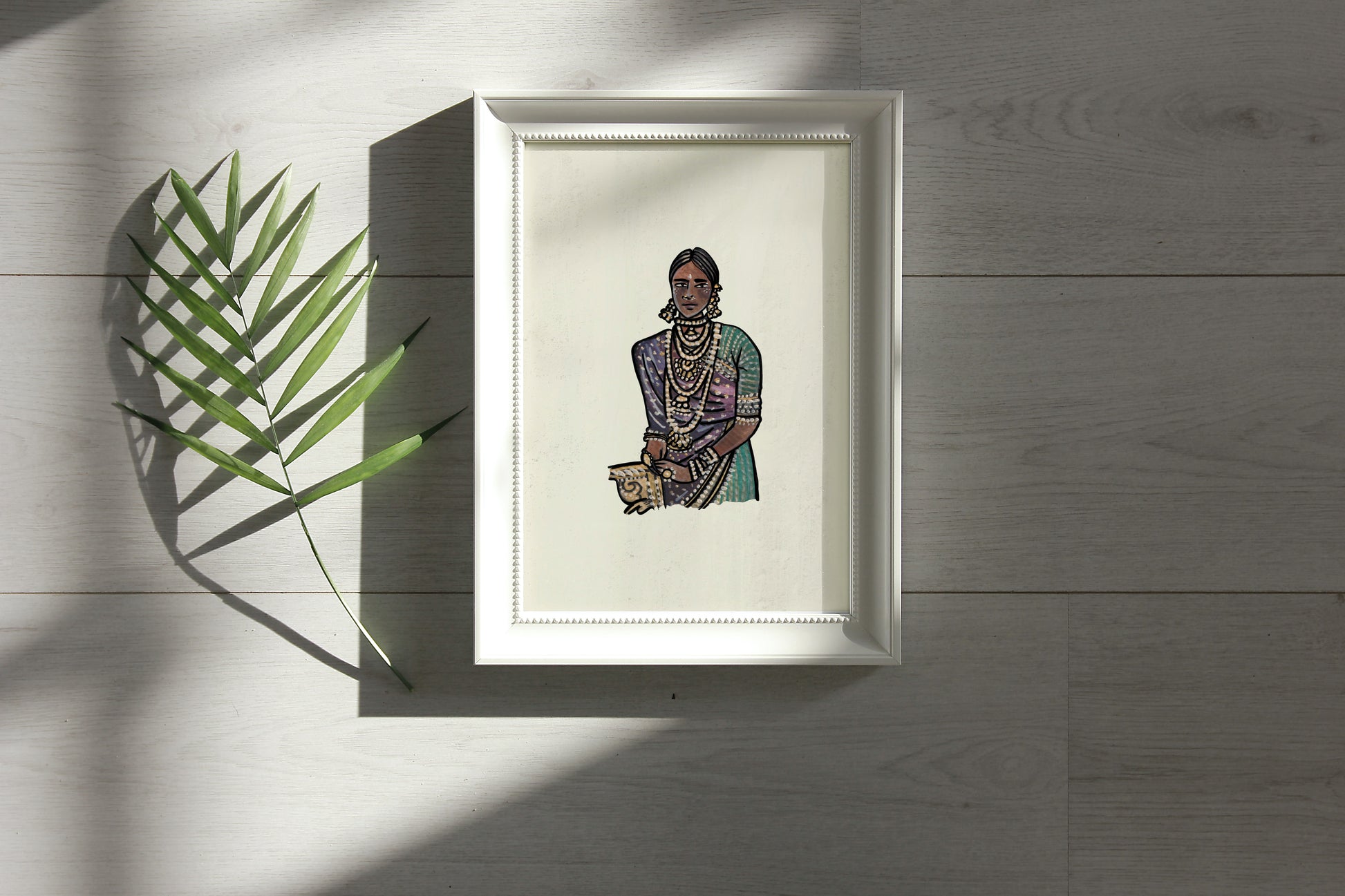 India in Saree Artwork by Aishr - Print 6