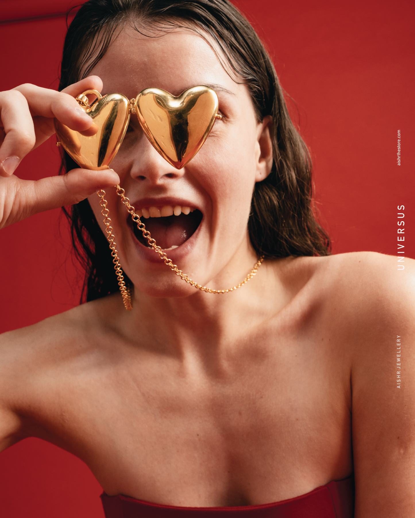 Love Heart Long Locket Chain