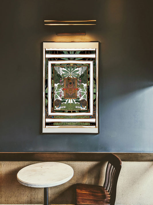 Pichhwai 3 - Srinathji set in the greens.