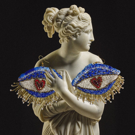 Big Blue Eye Earrings