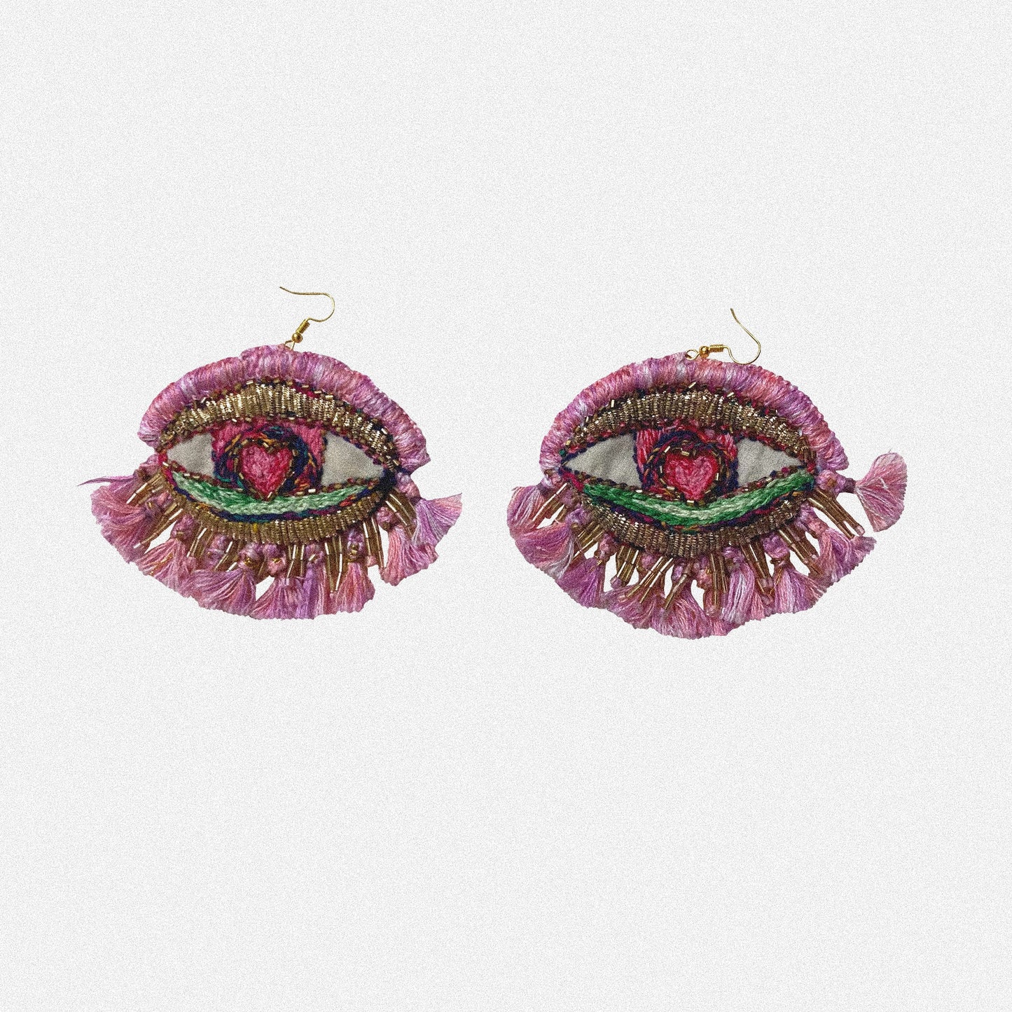 Pink Sky Eye Earrings