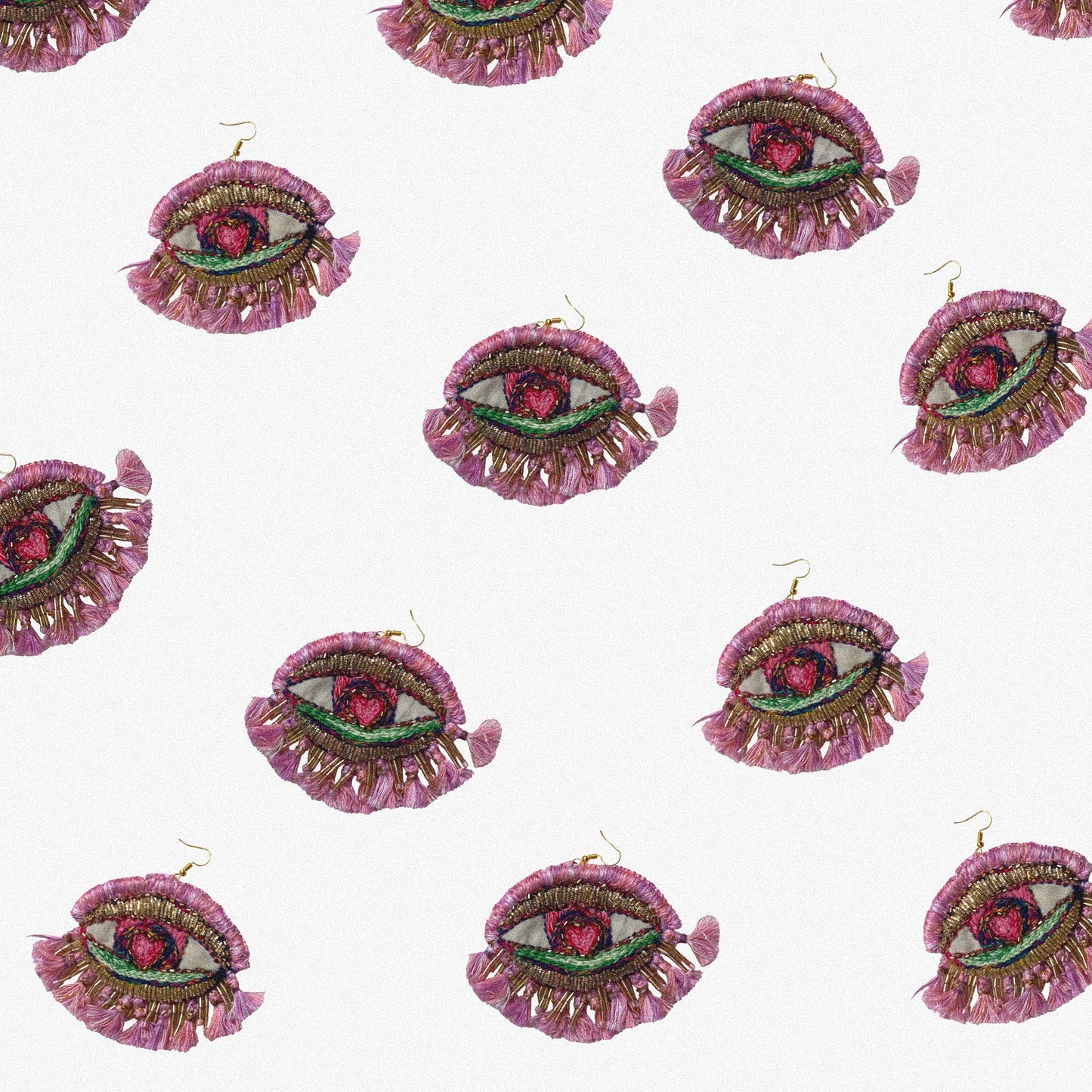 Pink Sky Eye Earrings