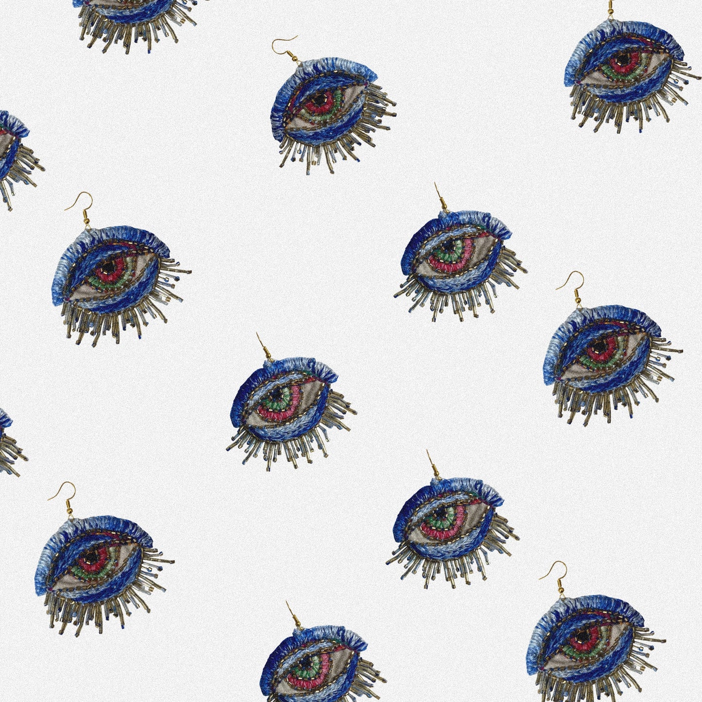 Blue Ice Eye Earrings