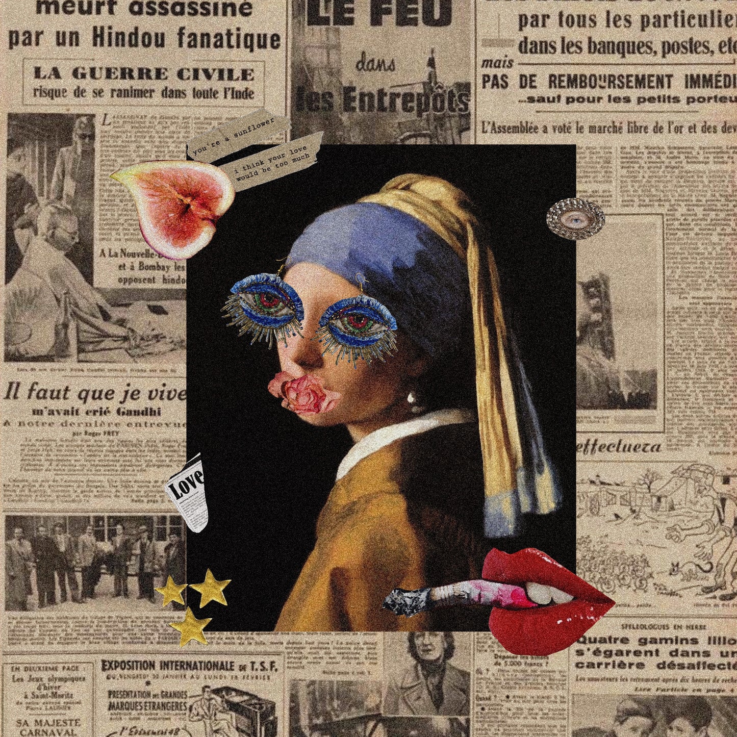 Blue Ice Eye Earrings