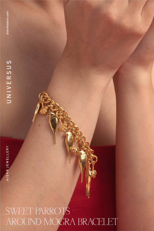 Sweet Parrots Around Mogra Bracelet